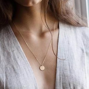 mam262 Jewelry - Gold Circular Disc Necklace mam262 Jewelry - Gold Circular Disc Necklace